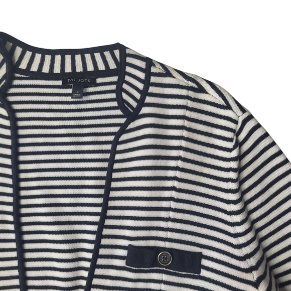 Talbots Knit Striped Blazer Size Small - Picture 4 of 4